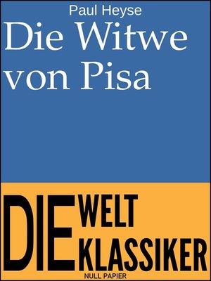 cover image of Die Witwe von Pisa